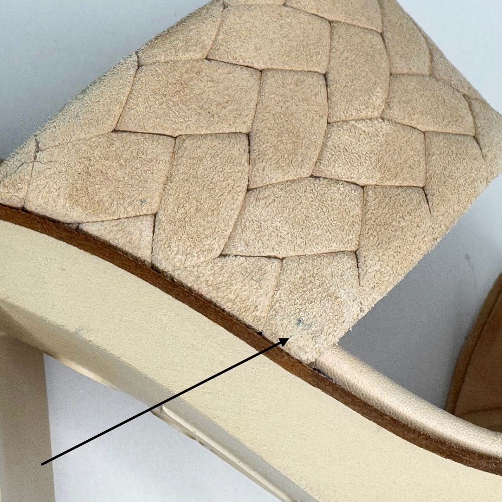 PAUL GREEN Lancy Sabbia Tan Suede Block Heel Sandals Mules Size 10 (UK 7.5) - Picture 15 of 15